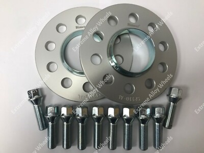 Alufelgen Spurverbreiterung 10mm 66,6 + M14x1,5 Schrauben silber für Audi Q5 Q7 15> Q8 5X112