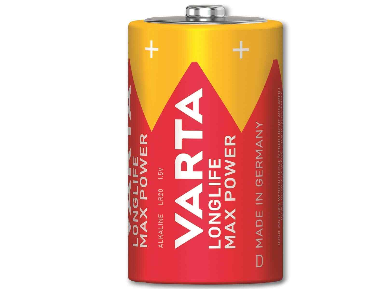 Thumbnail - Varta Batterie Alkaline, Mono, D, Lr20, 1.5v, Longlife Max Power, 2