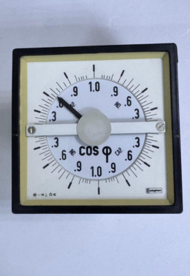 Crompton LM08 Power Factor Meter - Analog Display, 3-Phase, 415V/5A, 50Hz,