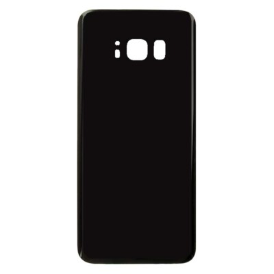 Back Glass for Samsung Galaxy S8 Black Aftermarket Replacement Part Replace