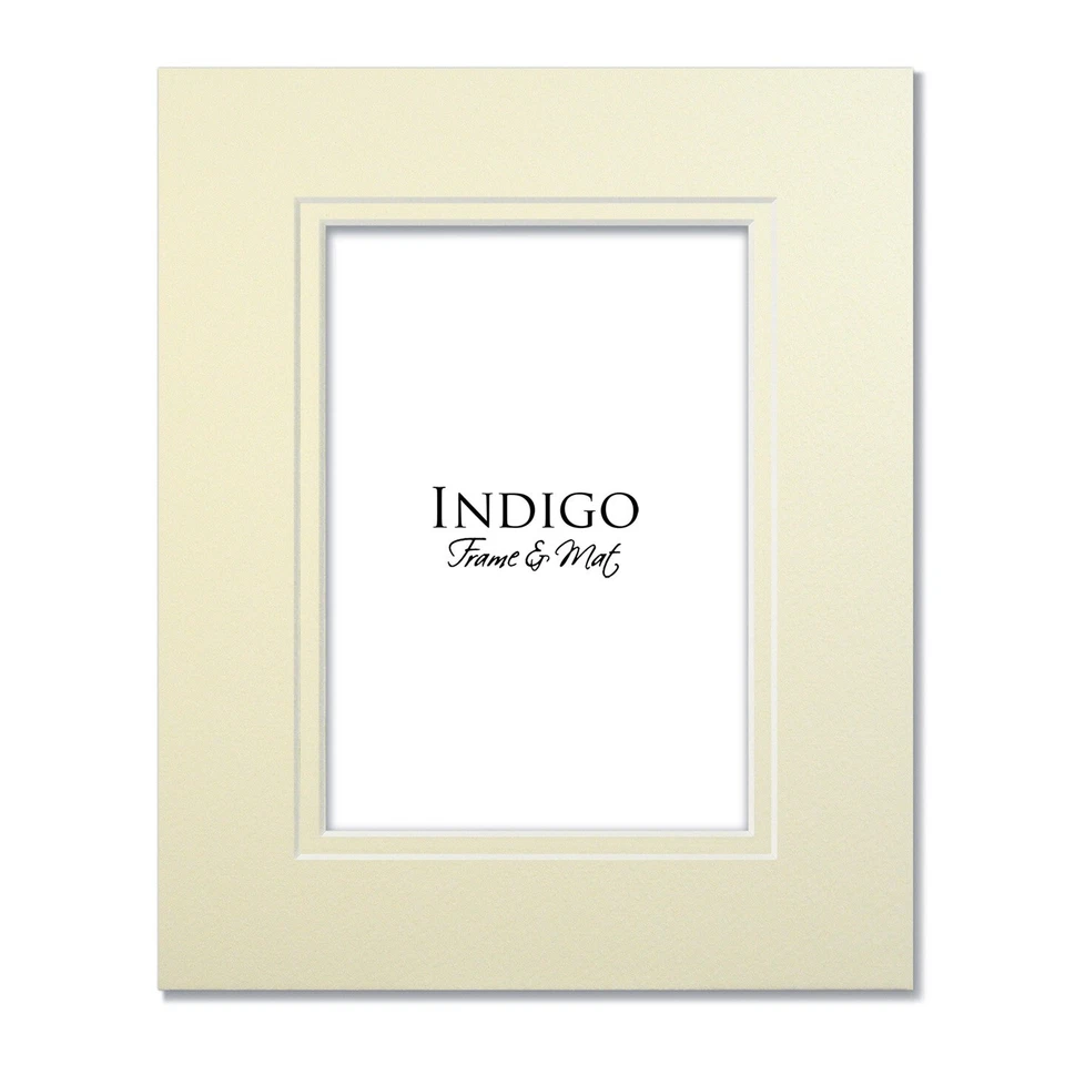 16x20 Champagne Classic Bead Picture Frame with Double Warm White Mat for 12x16 - Image 3 of 4