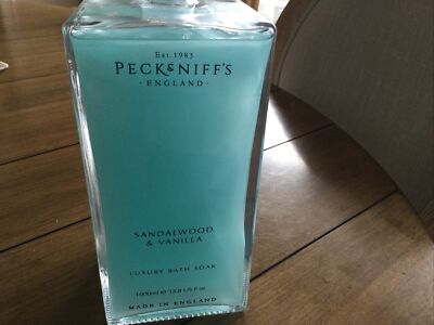 Pecksniff s England Sandalwood & Vanilla Luxury  Bath Soak ~ 33.8 oz