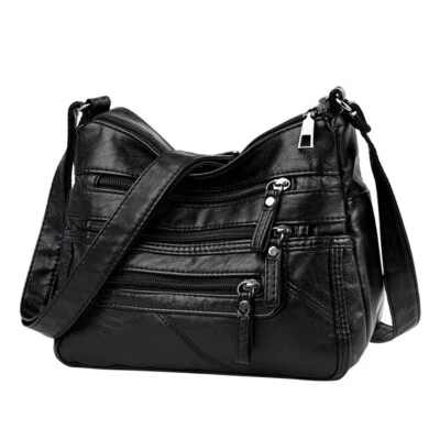 Hochwertige Leder -Umhängetaschen Handtaschen Mit Mehrschichtigen Taschen -z - Bild 1 von 4