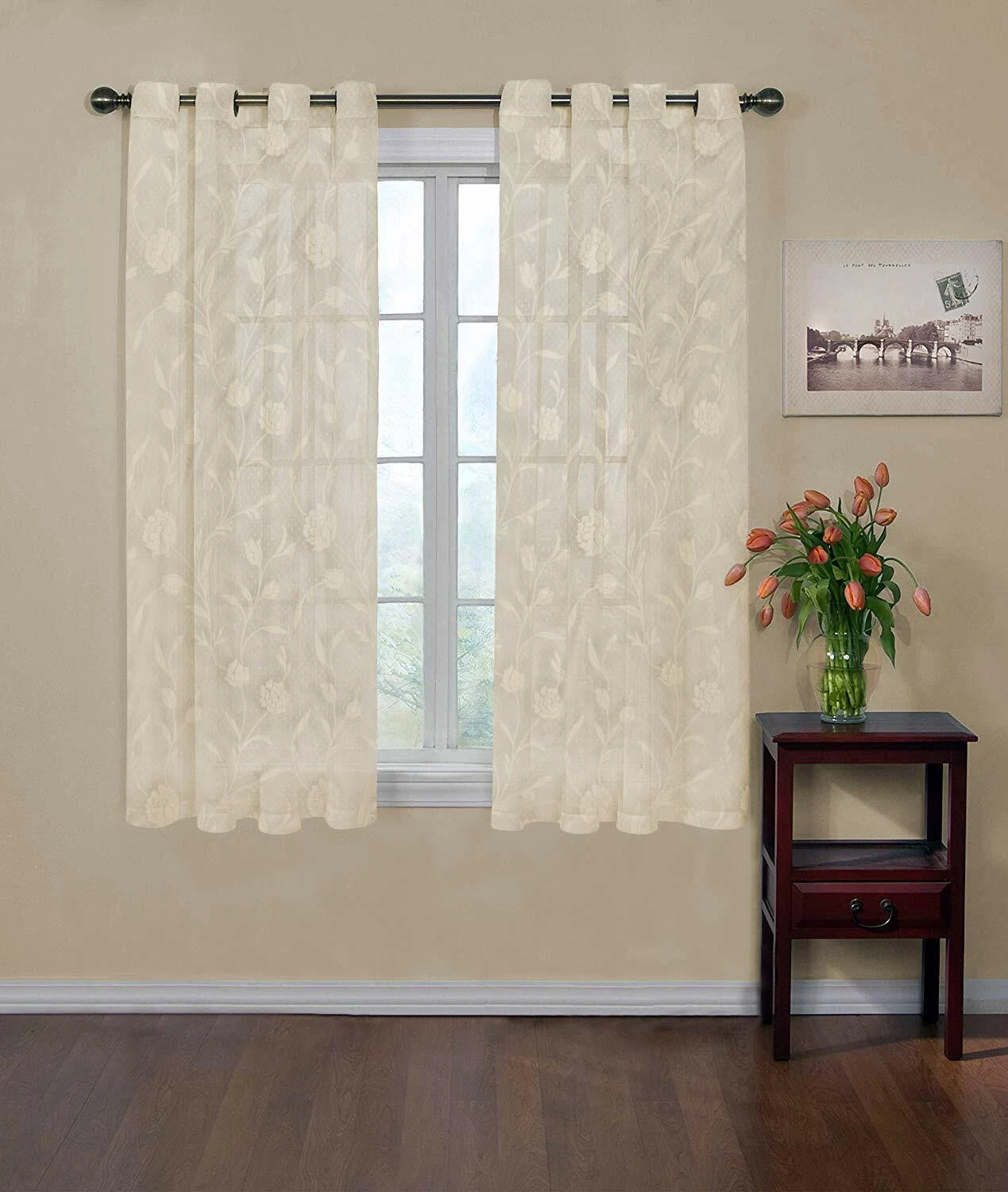 New 2 Piece Window Curtain Set - 5 feet