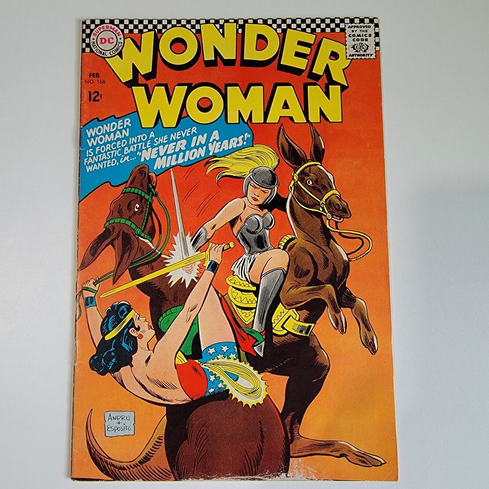 Wonder Woman #168 1st Series DC Comics 1967 Giganta/Dr. Psycho/Paula Von Gunta