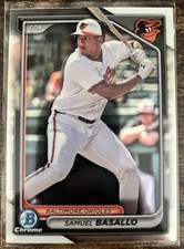 SAMUEL BASALLO 2024 BOWMAN DRAFT CHROME #BDC-128 ORIOLES PROSPECT