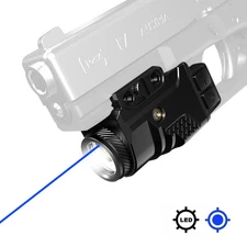 600 Lumens Gun Light Handgun Laser Beam Sight Pistol Flashlight Blue Laser Combo