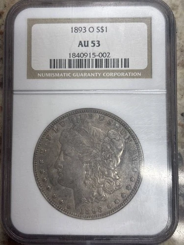 1893 O Morgan Silver Dollar NGC AU-53