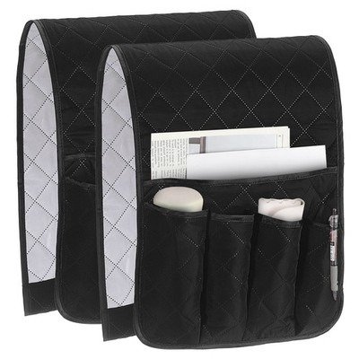 2Pcs Recliner Armchair Caddy Couch Armrest Organizer Black 35''x13''