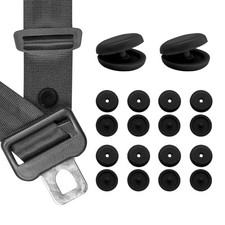 10 Sets Car Seat Belt Stopper Buttons Black Universal Buckle Strap Clips