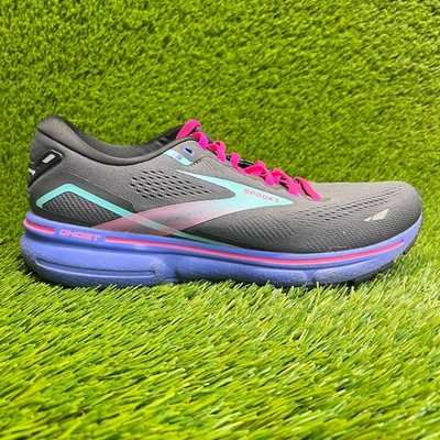 Brooks Ghost 15 Womens Size 10 Black Blue Pink Athletic Running Shoes Sneakers