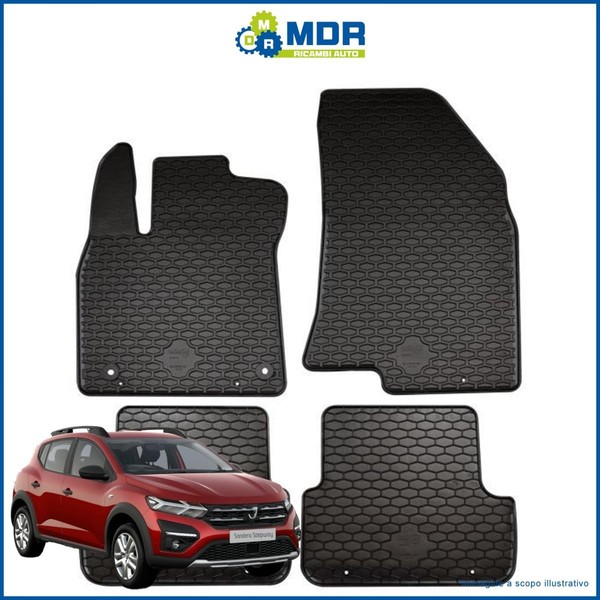 Teppiche - 3D TPE Gummi Teppiche Schwarz FüR Dacia Sandero Stepway III Ab 2020-image
