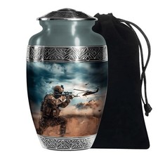 Patriots Urn 10Inch Unique Cremation urn Large urn For Ashes Adult Male urns