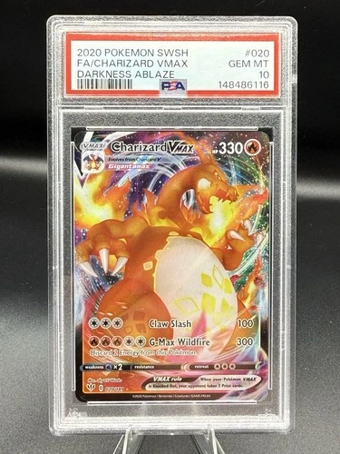Pokemon PSA 10 2020 SWSH03 Darkness Ablaze Charizard VMAX 020/189 FA Holo