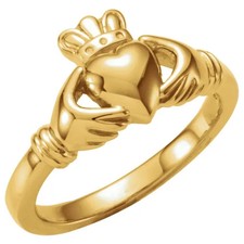 Claddagh Ring In 14K Yellow Gold