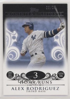 2008 Topps Moments & Milestones Black 9/25 Alex Rodriguez #2 9bp