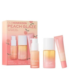 OLE HENRIKSEN PEACH GLAZE PLUMPING TRIO SET MIST/SERUM/LIP TREATMENT!