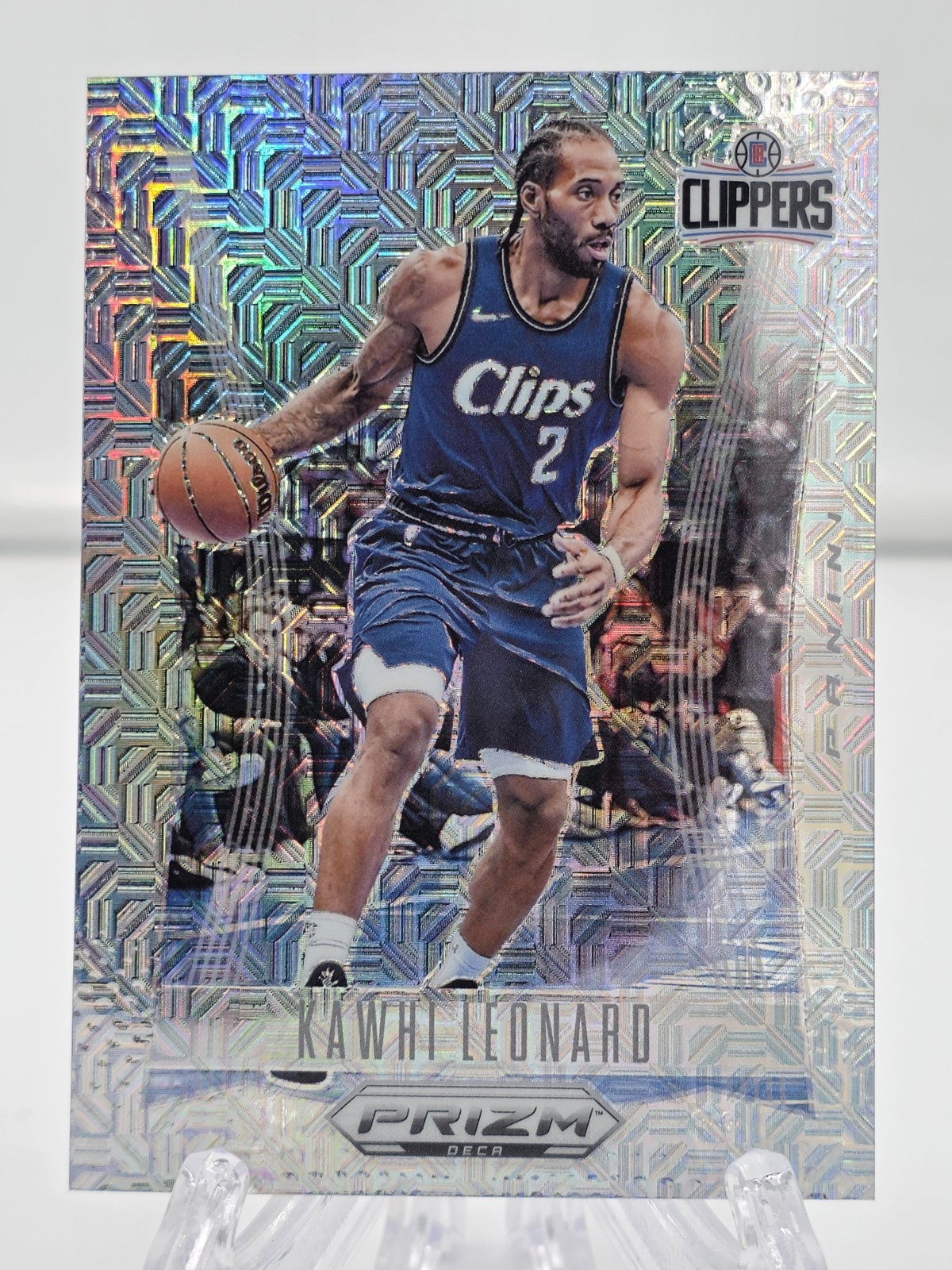 2023-24 Kawhi Leonard Panini Prizm Deca Mojo Prizm 2/25 - Jersey # -LA Clippers