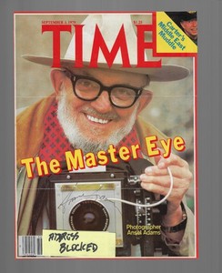 ANSEL ADAMS Sept. 3 1979 AUTOGRAPHED Signed TIME Mag Cover (cover only)