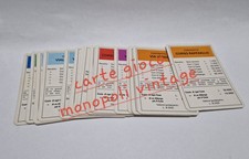carte gioco monopoli vintage contratti e caselle carta ipoteca originali