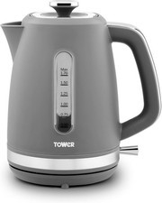 Tower 2 Slice Grey Odyssey Toaster / Kettle 1.7L Chrome Accents Kitchenware