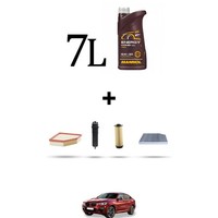 Hoffcar Set Service 4 Filter Und 7L ÖL FüR BMW X4 (G02, F98) 30Dx 183Kw Von