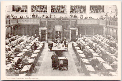 England London House of Commons Chamber Session Interior Debate c1915 Postcard