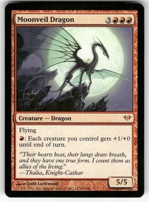 Moonveil Dragon 99 Mythic Dark Ascension Magic: The Gathering Near Mint