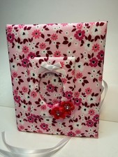 Pink Flowers for Baby Girl Photo Album - 100 4x6 Photos - Handmade
