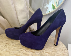 Brian Atwood Women’s Purple Suede Platform Pump Stiletto Round Toe US 10