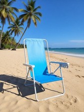 ShelterLogic Wave Beach 6 Position Ipanema Sun Chair (Blue/Light Blue Umbre)