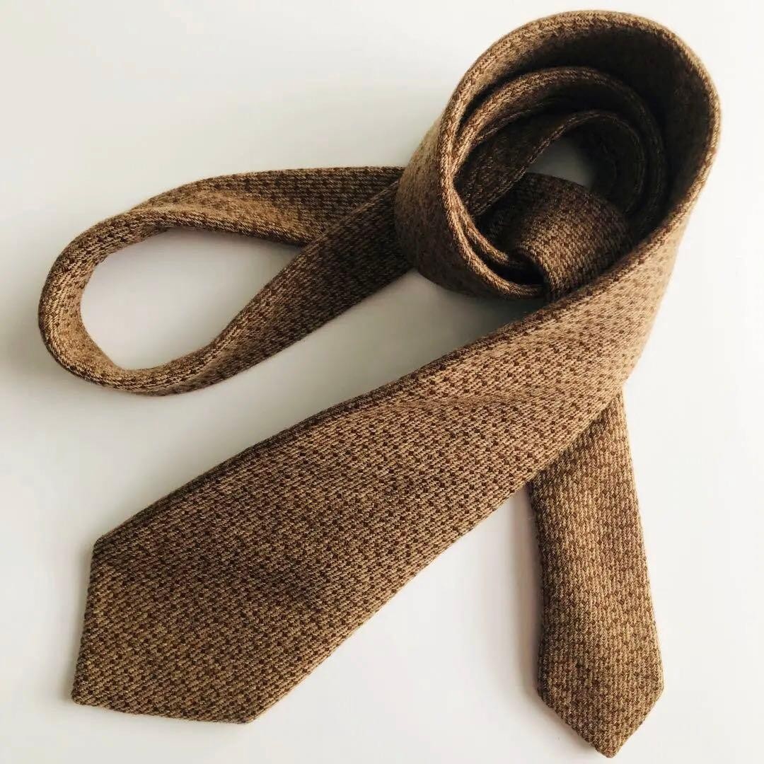 HERMES Tie Brown Solid - image 3