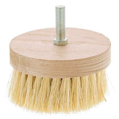 US Art Supply 4'' Chalk and Wax Buffing and Polishing Brush Drill Natural Bristle