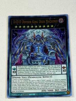 D/D/D Deviser King Deus Machinex BACH-EN044 Battle of Chaos 1st Edition (D)