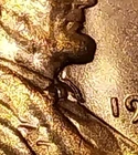 1956 P Error Lincoln Wheat Cent. Obv. Die Chip. Bowtie. Rev. Die Chip on The T.