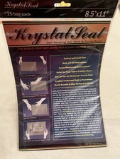KrystalSeal Self-Sealing Art Print Photo Bags 8.5x11 25 Pack Archival Poly
