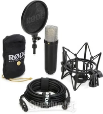 Rode NT1 Signature Series Condenser Microphone with SM6 Shockmount and Pop