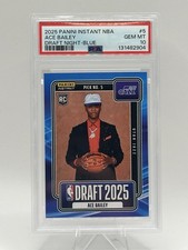 2025 Panini Draft Night * 1st Pro Card * Ace Bailey Blue /25 RC PSA 10 Utah Jazz