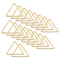 "Ohrringe Beading Hoop 0,8X0,8\", 30Stk Dreieckige SchmuckanhäNger-Rahmen, Gold"