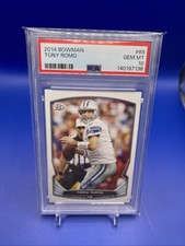 2014 Bowman Football Tony Romo PSA 10 POP 4 Cowboys