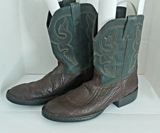 Double-H USA Made Western Boots Men’s 13D Brown Leather Pull-On