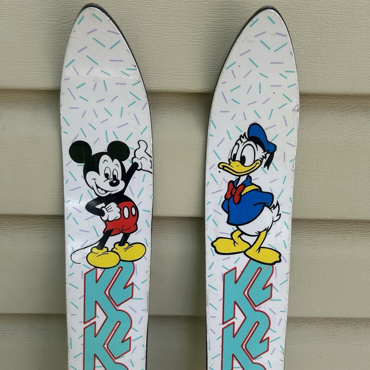 RARE VINTAGE 1980'S K2 WALT DISNEY MICKEY MOUSE Donl Duck SKIS