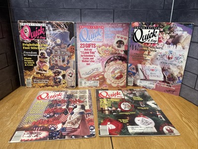 CROSS STITCH QUICK & EASY Magazine (lot of 5) 1990-91