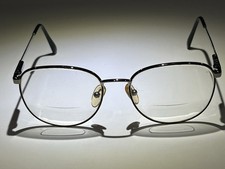 Vintage Bugle Boy Eyeglass Frames BB-15 Gun Marine Metal Round Rim VTG