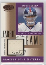 2001 Leaf Certified Materials Fabric of the Game Jason Sehorn #FG-124 0h6x