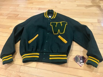 RARE VINTAGE WAYNE STATE WARRIORS WSU LETTER JACKET DETROIT NOS NEW