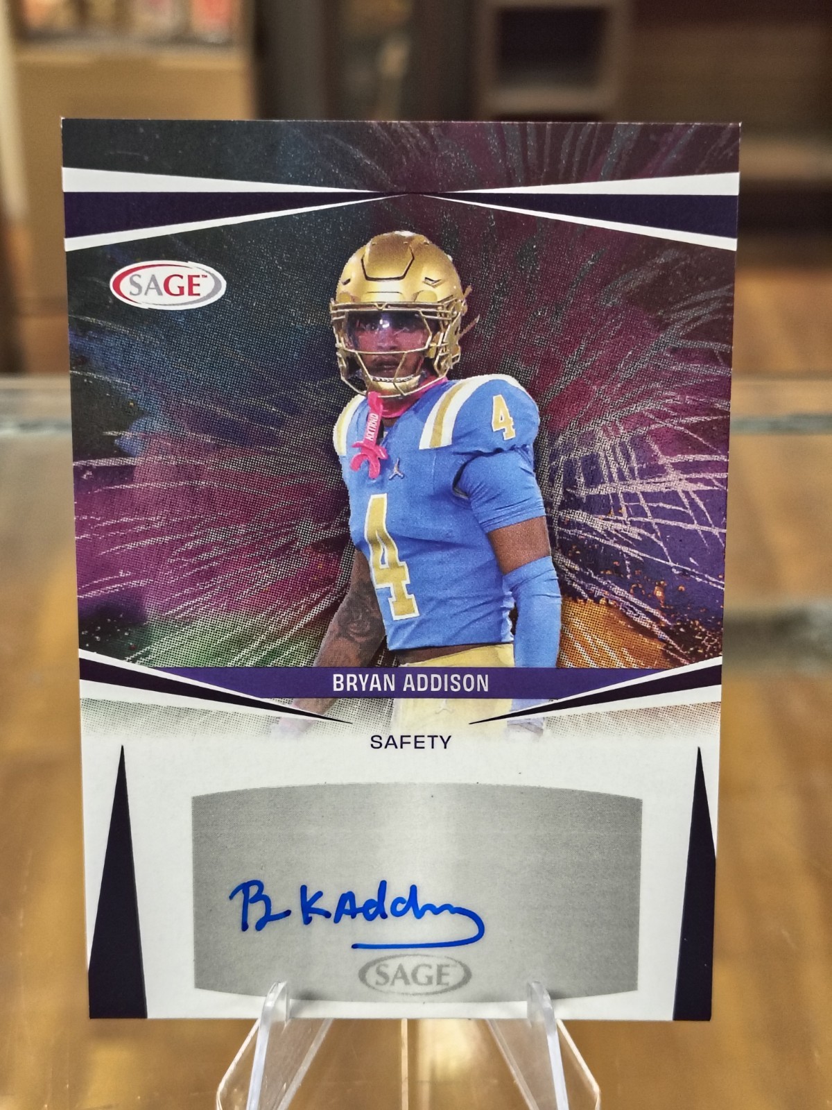 2025 Sage Bryan Addison Purple Auto Autograph #A-BA Free Shipping!