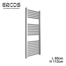 Scaldasalviette termoarredo cromato dritto 112x60 interasse 55 cm - Opera Ercos