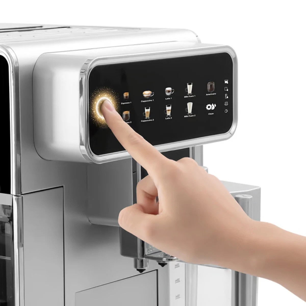 Máquina de café automática Lexical Germany 1300 W, 15 bares, molinillo y leche incorporados