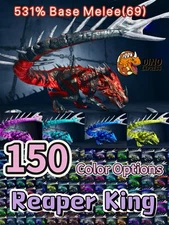 150 Color Reaper King 531%Base Melee ARK🦖Survival Ascended ASA PVE (PC/Xbox/PS）
